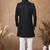 Black embroidery jaquard semi indowestern with pollo pant for mens