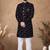 Red embroidery velvet semi indowestern with pollo pant for mens