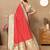 red all over zari motifs silk blend saree with contrast pallu