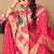pink paithani silk blend zari motifs saree with contrast blouse