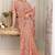 Pink tissue thread embroidery zari sequins work saree with blouse