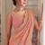 Pink tissue thread embroidery zari sequins work saree with blouse