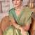 Light green jacquard woven thread zari embroidered saree with blouse