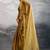 Golden burberry beads cutdana lace-work chiffon saree with blouse