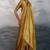 Golden burberry beads cutdana lace-work chiffon saree with blouse