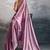 Onion pink burberry beads cutdana lace-work chiffon saree with blouse