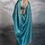 Blue burberry beads cutdana lace-work chiffon saree with blouse