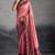 Pink kanjivaram double zari woven saree with meenakari pallu and blouse