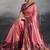 Pink kanjivaram double zari woven saree with meenakari pallu and blouse