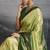 Pista green kanjivaram double zari woven saree with meenakari pallu and blouse