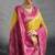 Mustard kanjivaram double zari woven saree with meenakari pallu and blouse