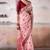 Light pink modal cotton  woven saree with blouse