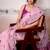 Pink modal cotton  woven saree with blouse