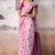 Pink modal cotton  woven saree with blouse
