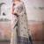 Cream modal cotton  woven saree with blouse