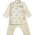 Cream embroidered cotton  kurta pyjama