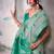 Light green modal cotton  woven saree with blouse