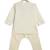 Cream embroidered cotton  kurta pyjama
