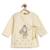 Cream embroidered cotton  kurta pyjama