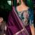 Wine pure silk weaved pallu & border with embroidery blouse saree with blouse
