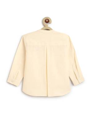 Cream embroidered cotton  shirt 3