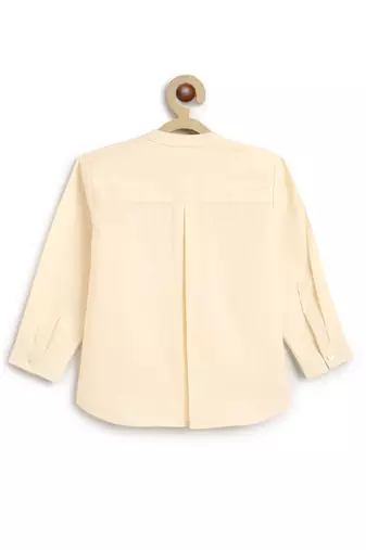 Cream embroidered cotton  shirt