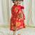 Red printed cotton  kurta pyjama