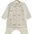 Cream embroidered chanderi  kurta pyjama