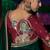 Green silk blend weaved pallu saree with embroidered blouse
