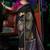 Black silk blend weaved pallu saree with embroidered blouse
