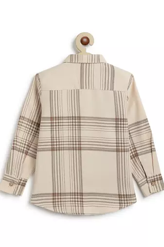 Cream embroidered cotton  shirts