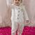 Cream embroidered viscose bandhgala set