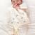 Cream embroidered cotton  kurta pyjama