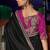 Black silk blend weaved pallu saree with embroidered blouse