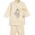 Cream embroidered cotton  kurta pyjama