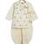 Cream embroidered cotton  kurta pyjama