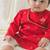 Red embroidered cotton  kurta pyjama