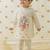 Cream embroidered cotton  kurta pyjama