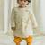 Cream embroidered cotton  kurta pyjama