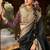 Black soft banarasi silk blend woven with lace border saree with blouse