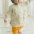 Cream embroidered cotton  kurta pyjama