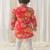 Red printed cotton  kurta pyjama