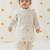 Cream embroidered cotton  kurta pyjama