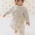 Cream embroidered cotton  kurta pyjama
