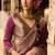 Maroon soft banarasi silk blend woven with lace border saree with blouse