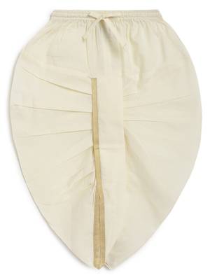 Cream embroidered cotton  kurta pyjama 5