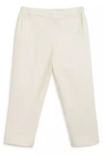 Yellow printed cotton  kurta pyjama