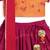 Pink & orange Plain cotton  lehenga