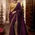 Purple pure viscose crepe hand dying and butti weaving with embroidered blouse saree with blouse