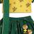 Green & yellow embroidered cotton  lehenga
